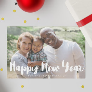 Carte photo de famille moderne Bonne année