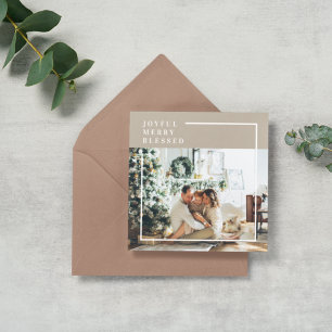 Carte Photo de famille moderne Joyeux Joyeux Joyeux Bé