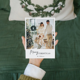 Carte Photo de famille moderne Joyeux Noël