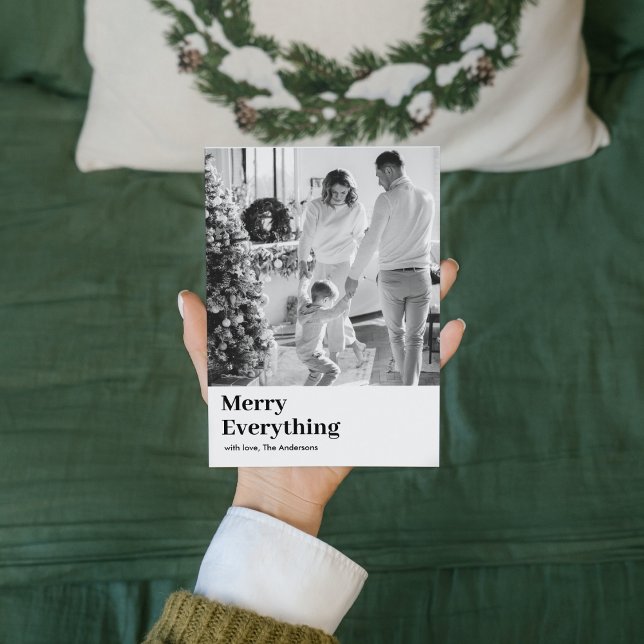 Carte Photo de famille moderne | Joyeux tout | Vacances (Créateur téléchargé)