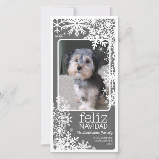 Carte photo de Feliz Navidad : Laissez lui neiger
