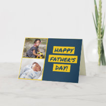 Carte photo de Fêtes des pères heureux