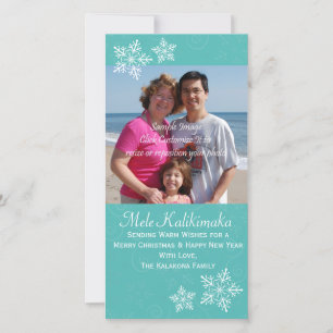 Carte photo de flocon de neige pour l'hibiscus haw