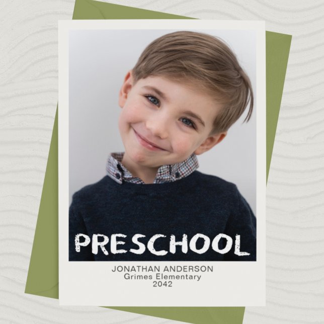 Carte photo de garderie préscolaire (Créateur téléchargé)