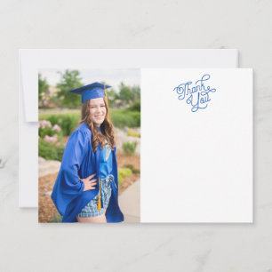 Carte photo de graduation de Merci de script tourb