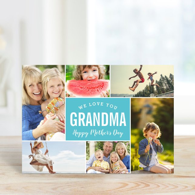 Carte Photo de grand-père Collage Mother's Day (Créateur téléchargé)