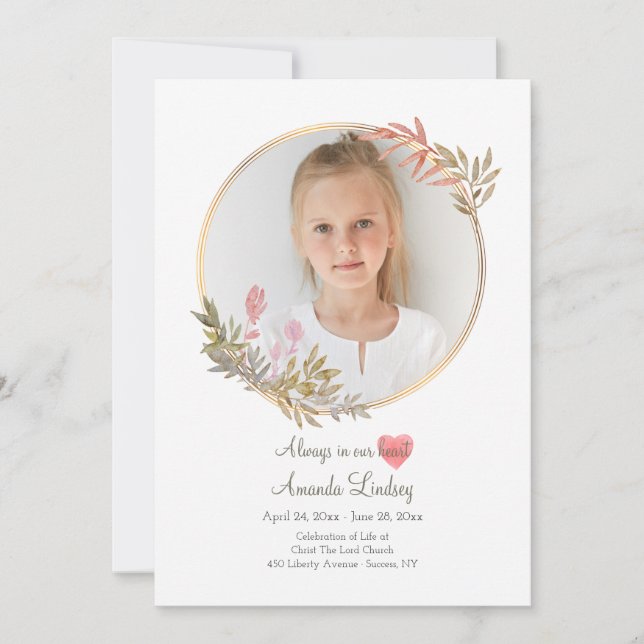 Carte photo de la fête de la vie (Devant)