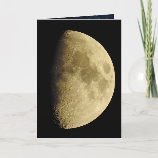 Carte Photo de la lune, regarder la même lune (Devant)
