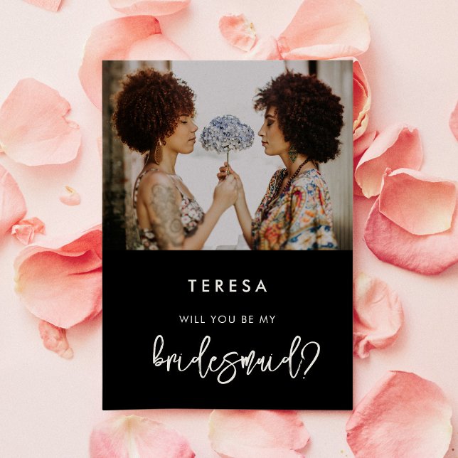 Carte photo de la proposition de femme d'honneur n (Créateur téléchargé)