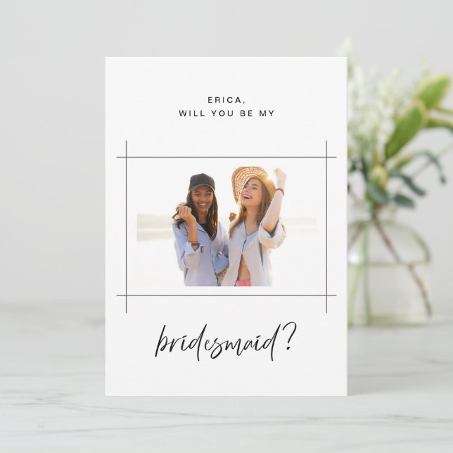 Carte photo de la proposition de la fête nuptiale (Debout devant)