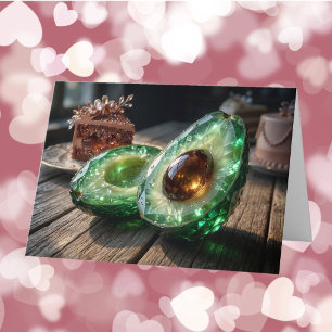 Carte Photo de la Saint-Valentin Avocat Cristallin Joyeu