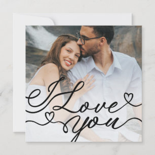 Carte photo de la Saint-Valentin 'Je t'aime'