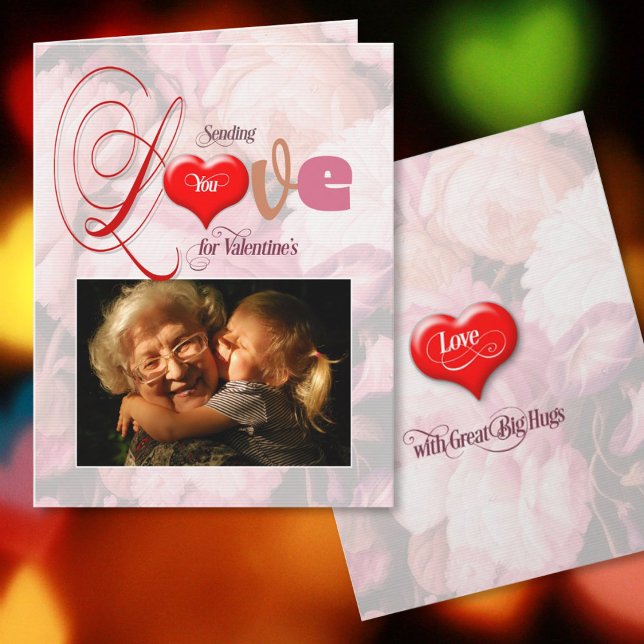 Carte photo de la Saint-Valentin vous envoyant de  (Créateur téléchargé)