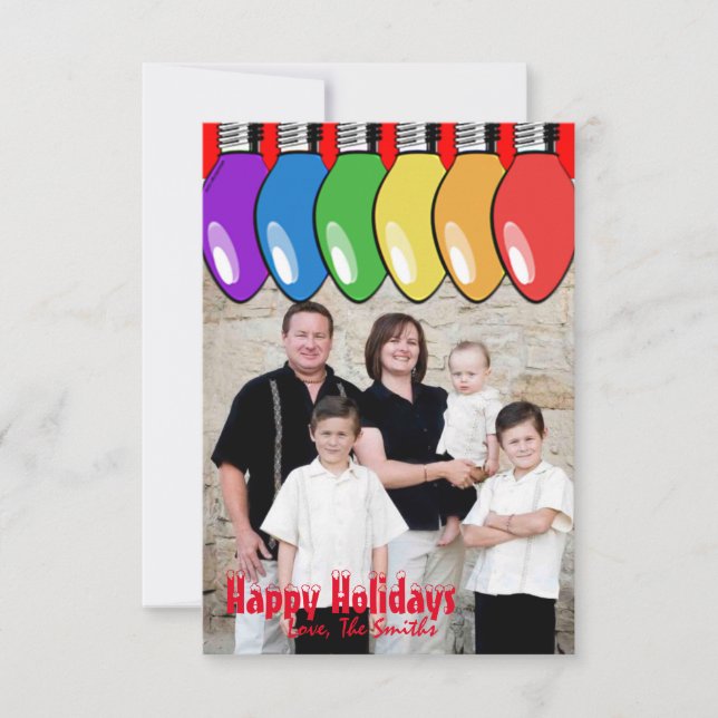 Carte photo de l'ampoule de Noël (Devant)