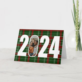 Carte photo de l'année de vacances Peek-a-Boo