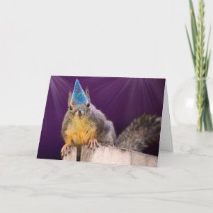 Carte Photo de l'écureuil d'anniversaire