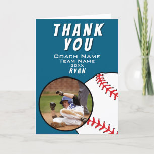 Carte photo de l'entraîneur du Merci de baseball