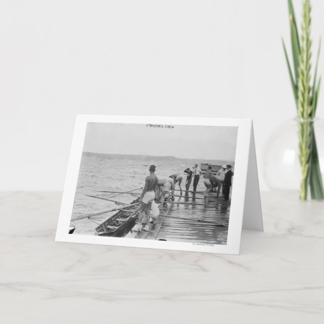 Carte Photo de l'équipe d'aviron de Stanford (Devant)