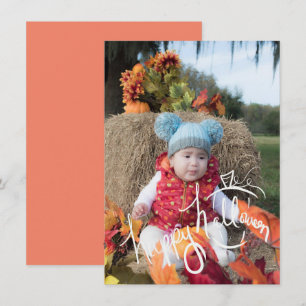 Carte photo de lettres de Citrouille Halloween