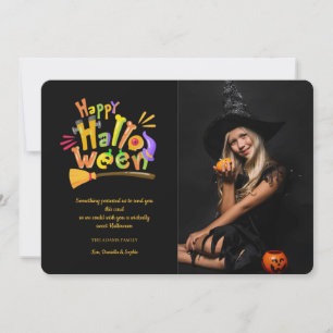 Carte photo de lettres d'Halloween