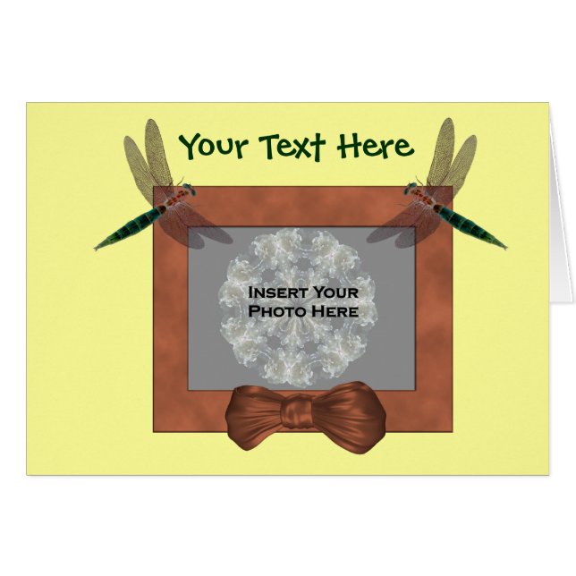 Carte photo de libellules colorées (Devant horizontal)