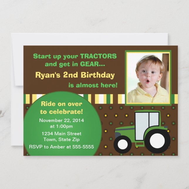 Carte photo de l'invitation 5x7 d'anniversaire de (Devant)