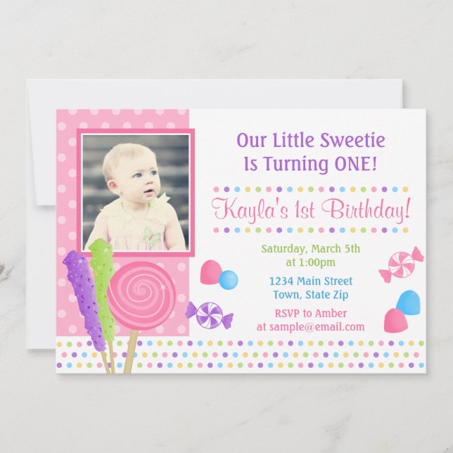 Carte photo de l'invitation 5x7 d'anniversaire de (Devant)