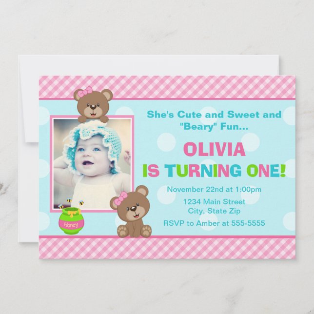 Carte photo de l'invitation 5x7 d'anniversaire de (Devant)