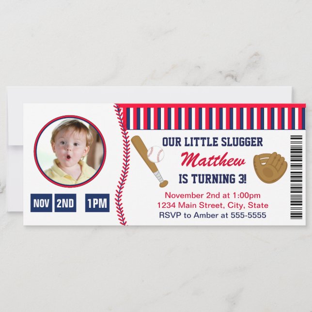 Carte photo de l'invitation pour l'anniversaire de (Devant)