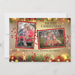 Carte photo de l'ornement de Noël