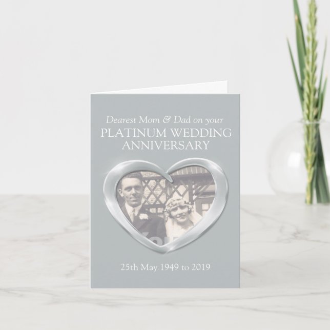 Carte photo de maman et de papa d'anniversaire de (Devant)
