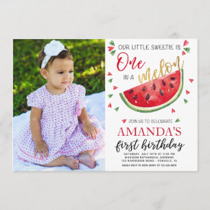carte photo de melon de premier anniversaire