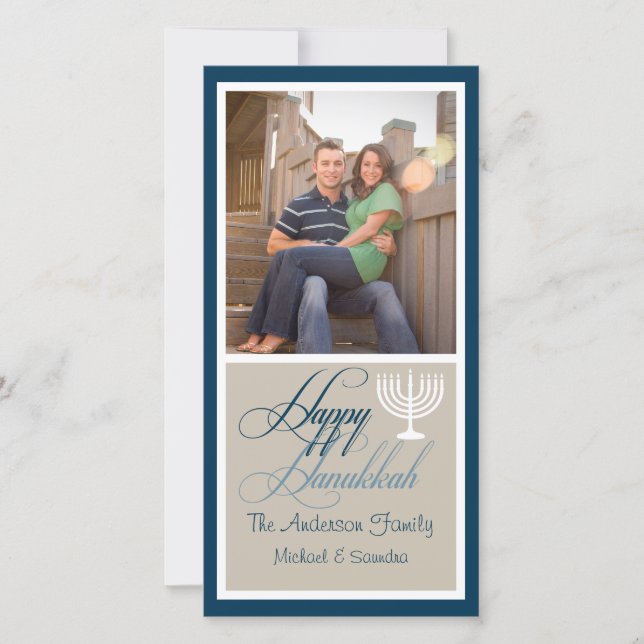 Carte photo de Menorah Hanoukka (Devant)