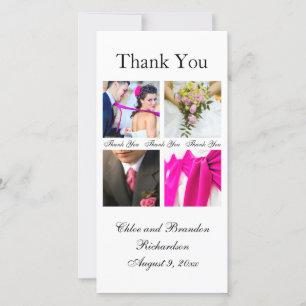 Carte photo de Merci Collage simple