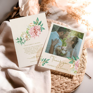 Carte photo de Merci de Mariage de l'Hydrangea