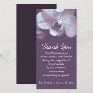 Carte photo de Merci de  orchidée violet