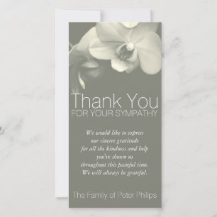 Carte photo de Merci de sympathie de kaki