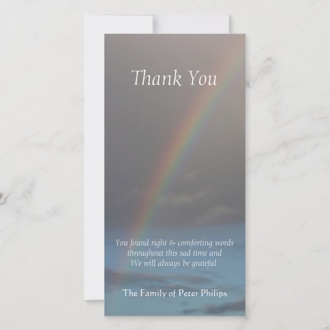 Carte photo de Merci de sympathie de l'arc-en-ciel (Devant)