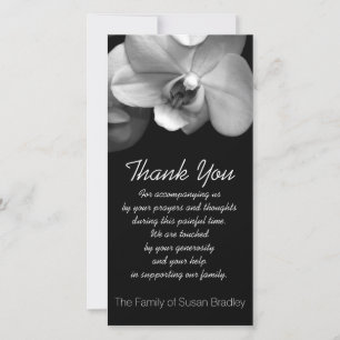 Carte photo de Merci de sympathie de l'orchidée 1