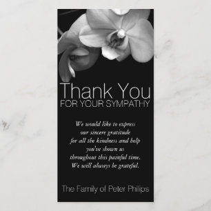 Carte photo de Merci de sympathie de l'orchidée 1B