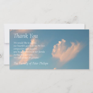 Carte photo de Merci de sympathie du nuage 2 de
