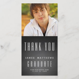 CARTE PHOTO DE MERCI D'OBTENTION DU DIPLÔME DU