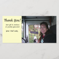 Carte photo de Merci - facteur