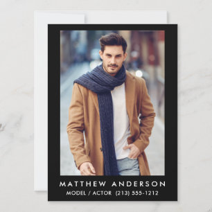 Carte photo de modèle - Noir