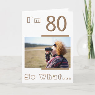 Carte Photo de Modern Funny Inspirational 80th Birthday