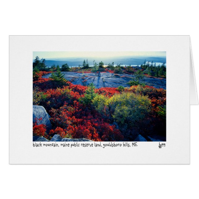 Carte photo de montagne noir (Devant horizontal)