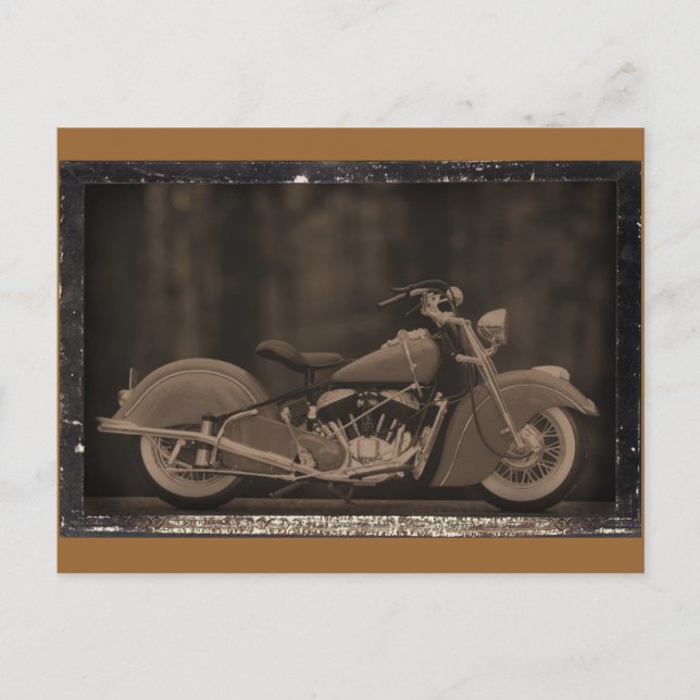 Carte photo de moto ancien (Devant)