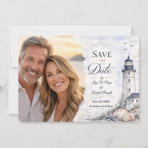 Carte Photo de Nantucket côtier pour Sauvegarder la Date