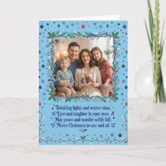 Carte Photo de Noël aux Lumières Scintillantes