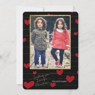 Carte photo de Noël avec amour